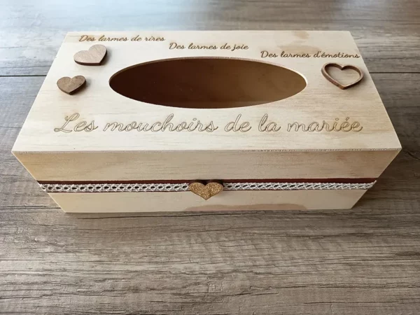 Boite à mouchoirs de la mariée