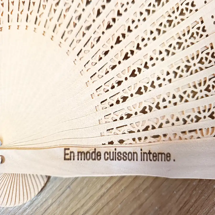Eventail bois "En mode cuisson interne"