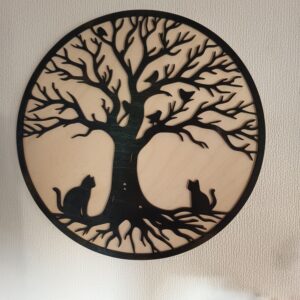 Déco mural, Arbre de vie Chats